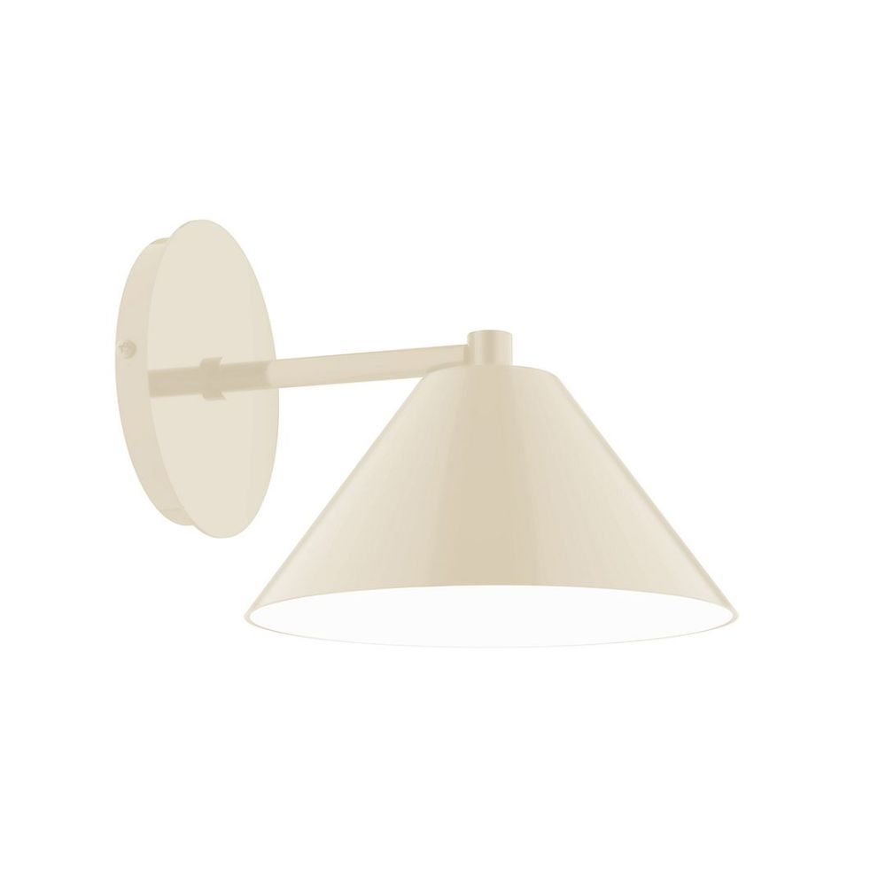 Montclair Lightworks SCK421-16-L10 8" Axis Mini Cone Led Wall Sconce, Cream
